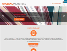 Tablet Screenshot of hollandindustries.nl